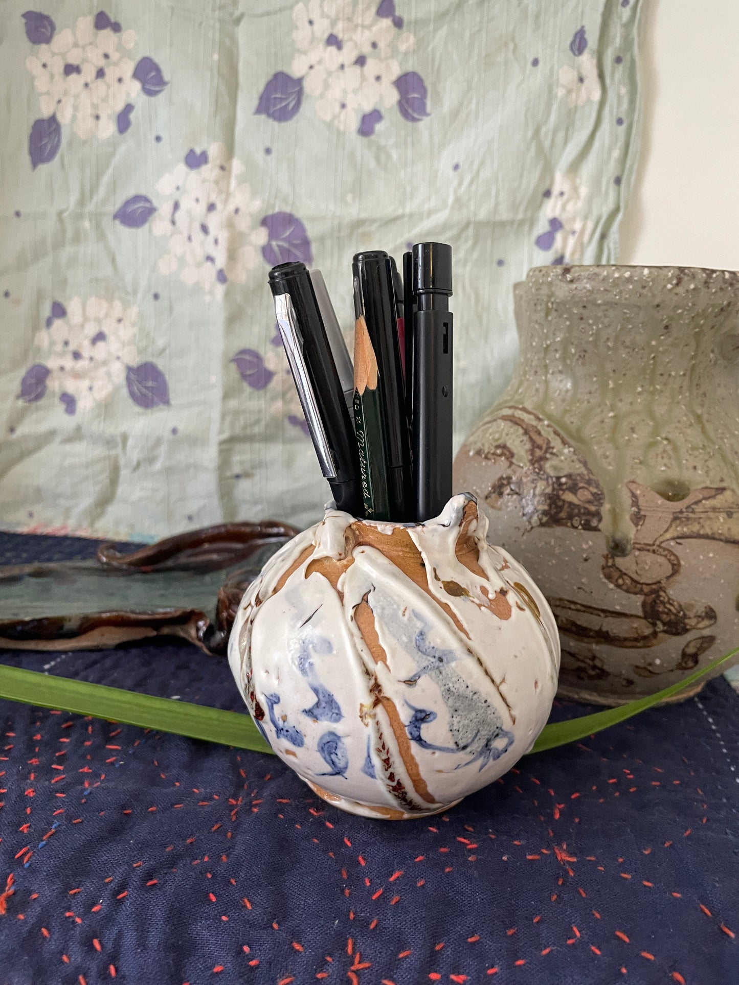 Handmade Stoneware Pen Holder | 手工粗陶筆筒 辦公用品