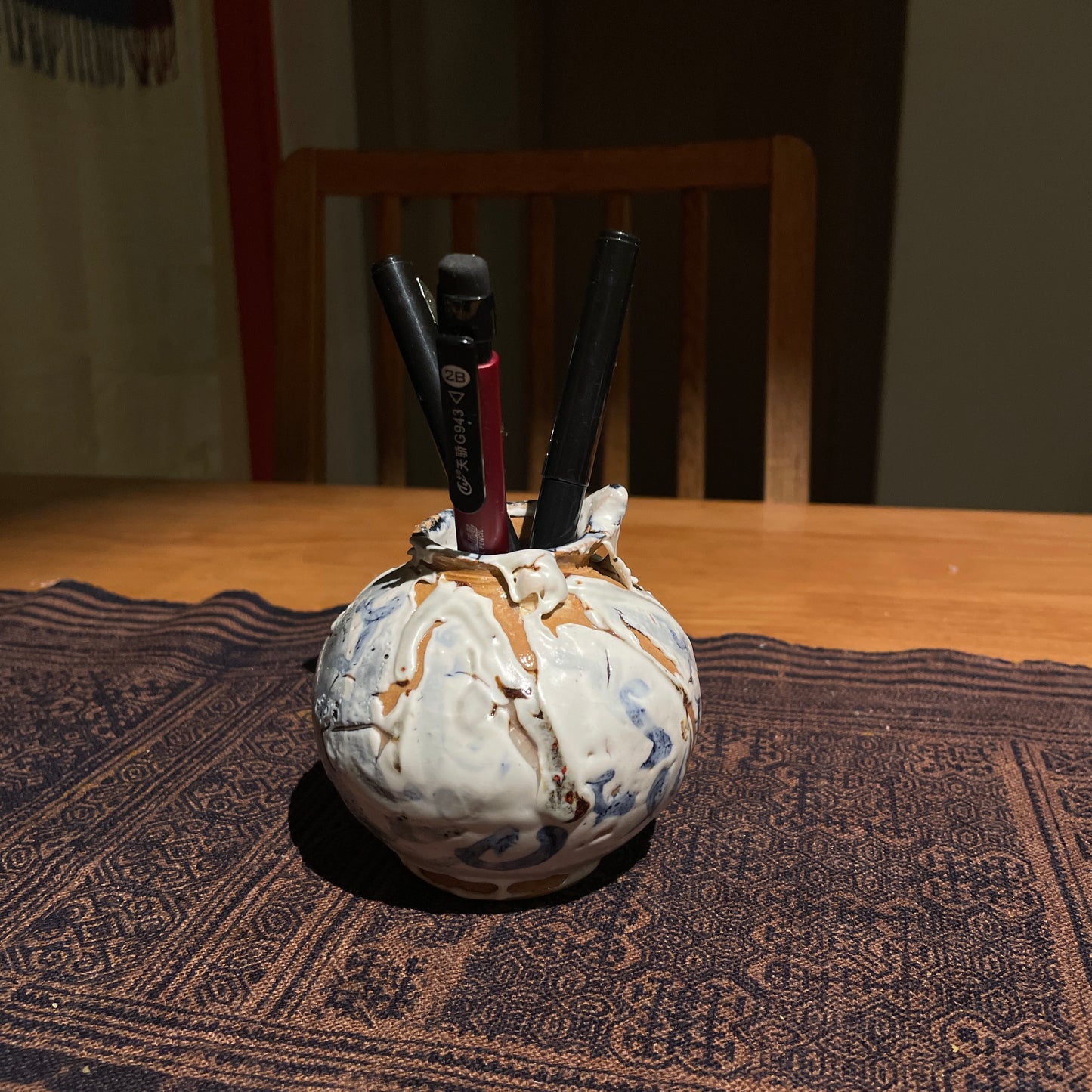 Handmade Stoneware Pen Holder | 手工粗陶筆筒 辦公用品